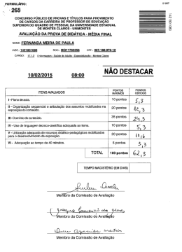 “FORMULÁRIO: - Cotec - Universidade Estadual de Montes Claros