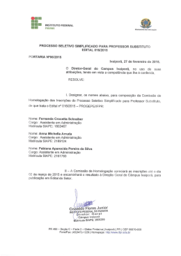 III &iexcl;NsTITuTo FEDERAL - C&acirc;mpus Ivaipor&atilde;