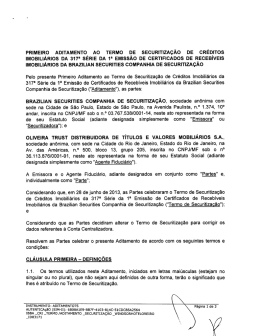 3º Adt. ao Termo de Securitização da 317ª Série da