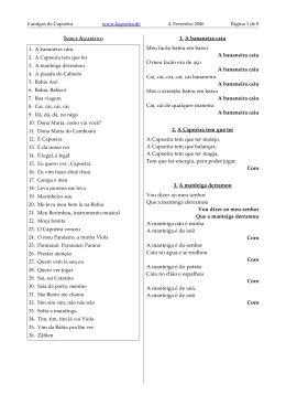 1. A bananeira caiu Meu facão bateu em baixo A