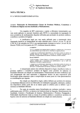 Nota T&eacute;cnica n&ordm; 09/2012