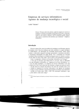 Empresas de serviços informáticos - Sociologia, Problemas e Práticas