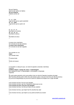 www.berlin-capoeira.de - 1 - Sai sai Catarina saia do mar venha ver