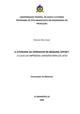 a atividade do operador de m&aacute;quina offset