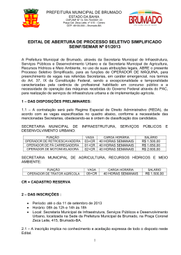 edital de abertura de processo seletivo simplificado seinf/semar n&ordm;