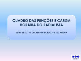 quadro das fun&ccedil;&otilde;es e carga hor&aacute;ria do radialista