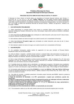 Prefeitura Municipal de Viana Secretaria Municipal de Servi&ccedil;os