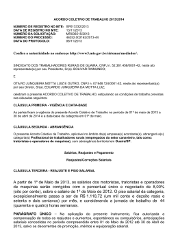 acordo coletivo motoristas e tratoristas 2013/2014