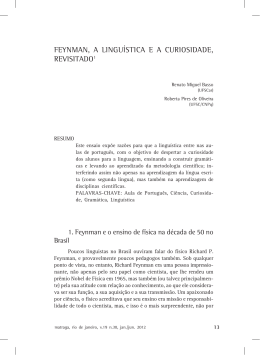feynman, a lingu&iacute;stica e a curiosidade, revisitado