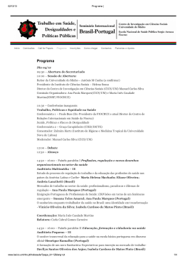 Programa () - Universidade do Minho