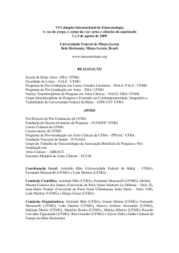 VI Col&oacute;quio Internacional de Etnocenologia