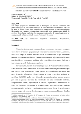 Jornalismo Esportivo e identidade: um olhar sobre o caso
