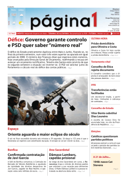 D&eacute;fice: Governo garante controlo e PSD quer saber &ldquo;n&uacute;mero real&rdquo;