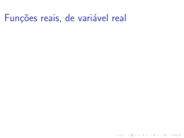 Fun&ccedil;&tilde;oes reais, de vari&aacute;vel real