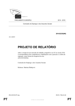 A cria&ccedil;&atilde;o de um mercado de trabalho competitivo na UE