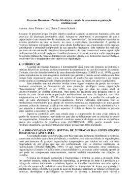 1 Recursos Humanos e Prática Ideológica: estudo de caso