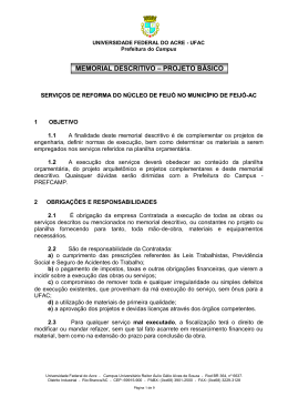 4- Memorial Descritivo - Projeto B&aacute;sico - fundape