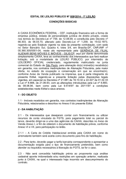 EDITAL DE LEILÃO PÚBLICO Nº 008/2014 - 1º