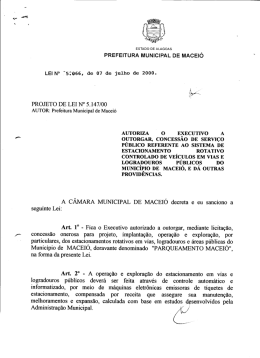 Lei n&ordm; 5066 de 07/07/00 - C&acirc;mara Municipal de Macei&oacute;