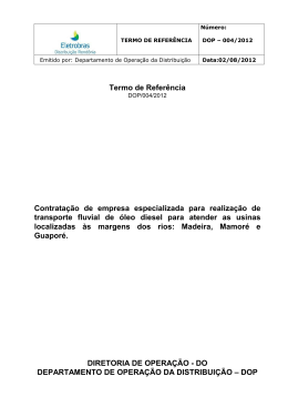 004-2012 Termo de Referência - Eletrobras Distribuição Rondônia