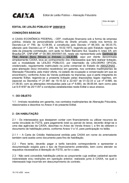 Edital de Leil&atilde;o P&uacute;blico &ndash; Aliena&ccedil;&atilde;o Fiduci&aacute;ria