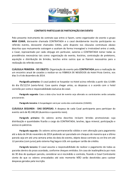 CONTRATO PARTICULAR DE PARTICIPAÇÃO EM