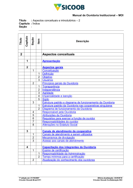 Pol&iacute;tica de Ouvidoria do Sicoob