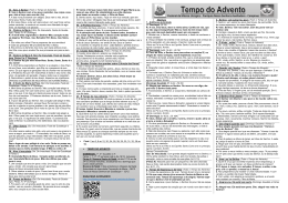 Clique aqui e confira as letras das m&uacute;sicas para o Tempo do Advento