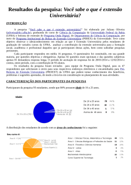 Resultados da pesquisa: Voc&ecirc; sabe o que &eacute; extens&atilde;o