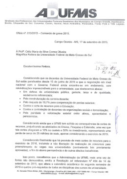 Oficio 013-2015 - ADUFMS Sindicato