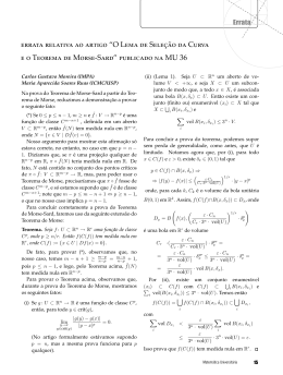 ERRATA publicada no n.42 - Revista Matem&aacute;tica Universit&aacute;ria