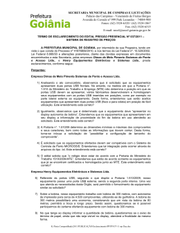 SECRETARIA MUNICIPAL DE COMPRAS E LICITAÇÕES Palácio