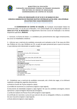 EDITAL DE CONVOCA&Ccedil;&Atilde;O CCS N&ordm; 22 DE 21 DE MAR&Ccedil;O DE 2014