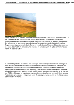 Ibama apreende 1,2 mil toneladas de soja plantada em &aacute;rea