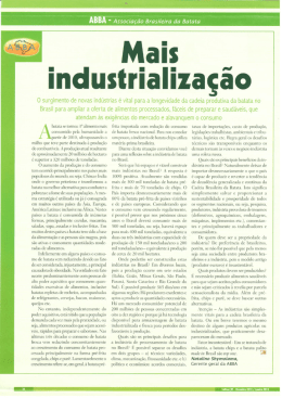industrializa&ccedil;&atilde;o - Associa&ccedil;&atilde;o Brasileira da Batata (ABBA)