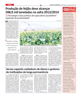 Produção de feijão deve alcançar 598,9 mil toneladas na safra 2013