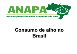 Consumo de alho no Brasil