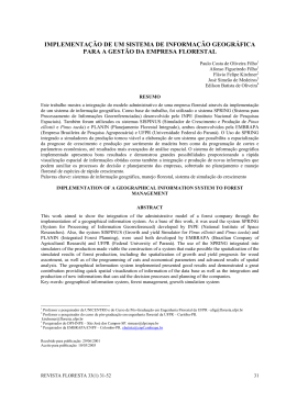 implementa&ccedil;&atilde;o de um sistema de informa&ccedil;&atilde;o geogr&aacute;fica para a