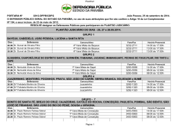 26, 27 e 28.09.2014 - Defensoria P&uacute;blica do Estado da Para&iacute;ba
