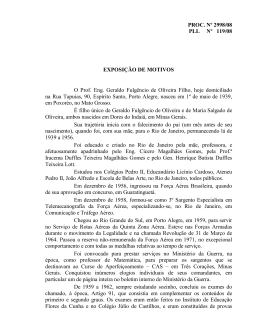 PROC. N&ordm; 2998/08 PLL N&ordm; 119/08 EXPOSI&Ccedil;&Atilde;O DE MOTIVOS O Prof