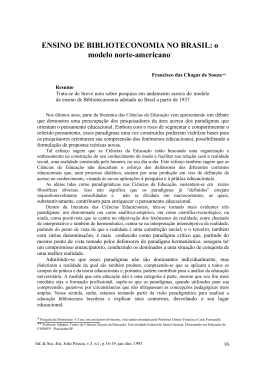 ENSINO DE BIBLIOTECONOMIA NO BRASIL: o modelo norte