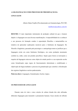 A gramatiza&ccedil;&atilde;o como processo de preserva&ccedil;&atilde;o da linguagem