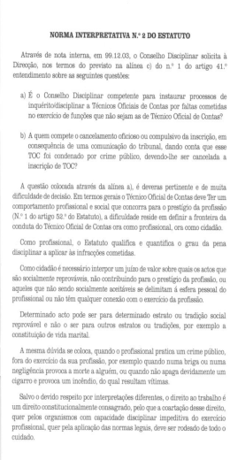 NORMA INTERPEET&Agrave;THTA N.&rdquo; 2 DD ESTATUTO &atilde;traves de nota