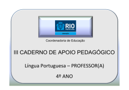 4&deg; Ano L&iacute;ngua Portuguesa Professor