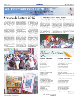 Semana da Leitura 2015 - Agrupamento de Escolas Templ&aacute;rios
