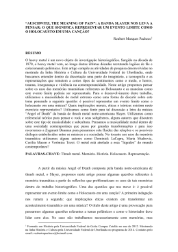 &ldquo;auschwitz, the meaning of pain&rdquo;: a banda slayer nos leva a pensar