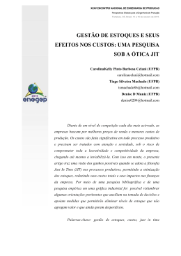 gest&atilde;o de estoques e seus efeitos nos custos: uma