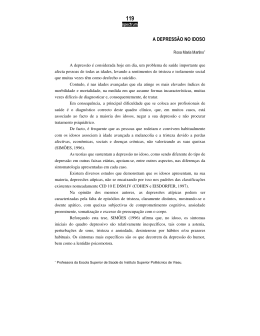 A DEPRESS&Atilde;O NO IDOSO - Instituto Polit&eacute;cnico de Viseu