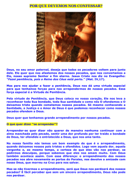POR QUE DEVEMOS NOS CONFESSAR?