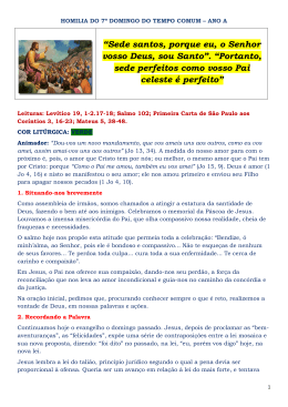 &ldquo;Sede santos, porque eu, o Senhor vosso Deus